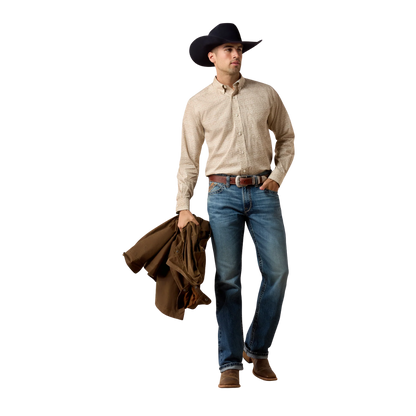 Ariat Men's Wrinkle Free Tan Shirt