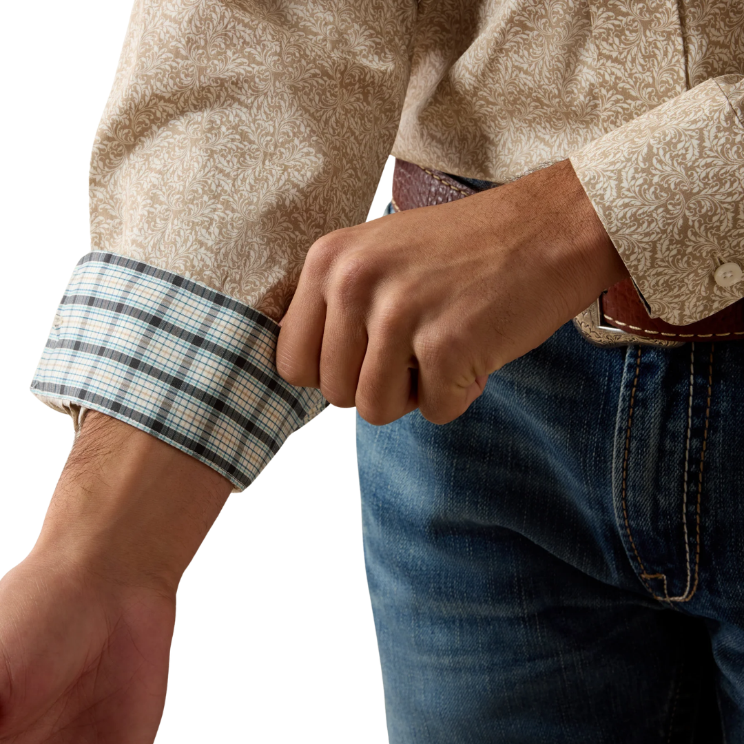 Ariat Men's Wrinkle Free Tan Shirt