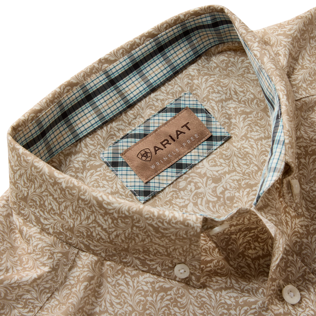 Ariat Men's Wrinkle Free Tan Shirt