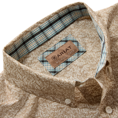 Ariat Men's Wrinkle Free Tan Shirt