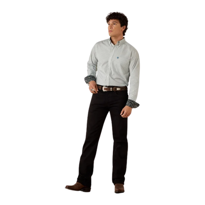 Ariat Men's Print Long Sleeve Blue Shirt