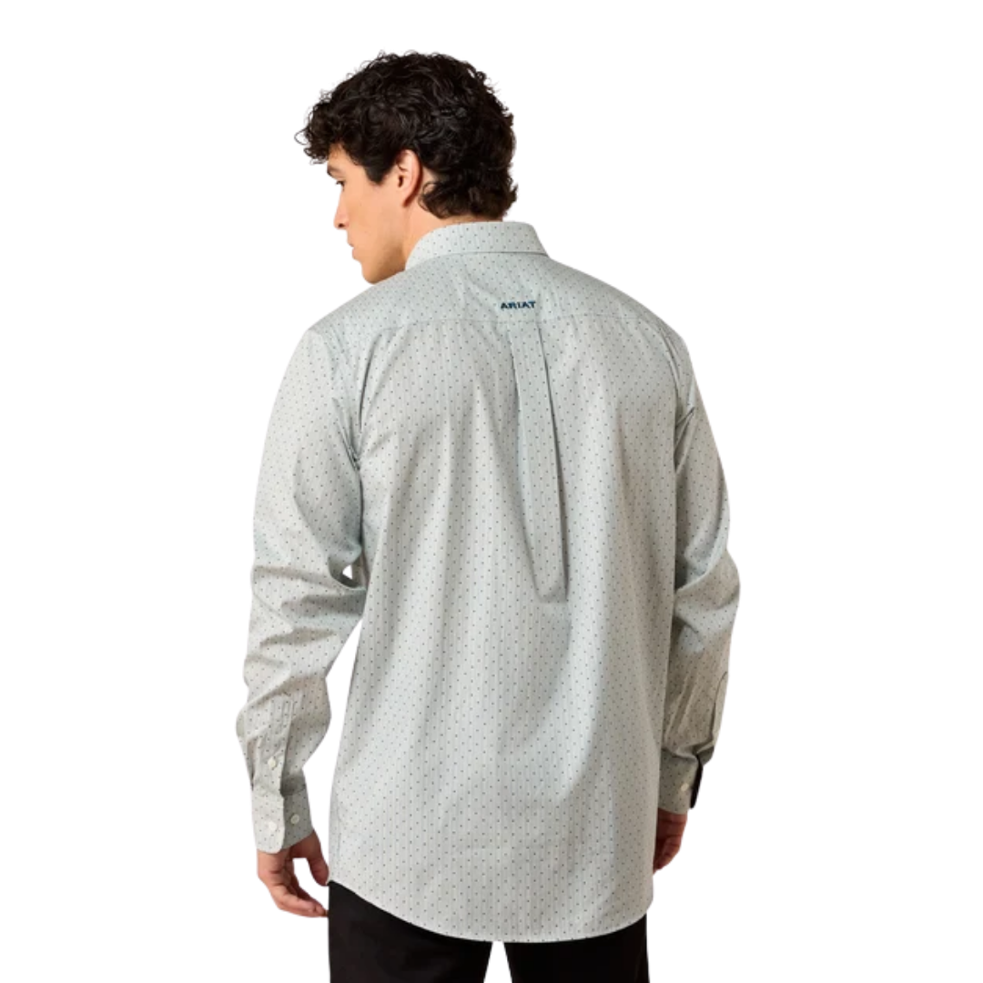 Ariat Men's Print Long Sleeve Blue Shirt