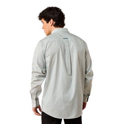 Ariat Men's Print Long Sleeve Blue Shirt