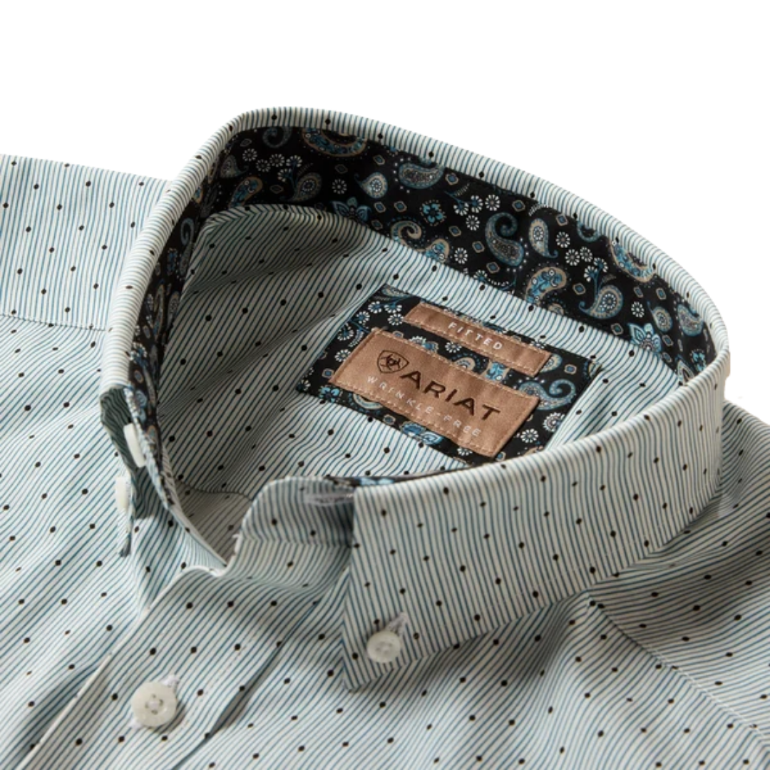 Ariat Men's Print Long Sleeve Blue Shirt