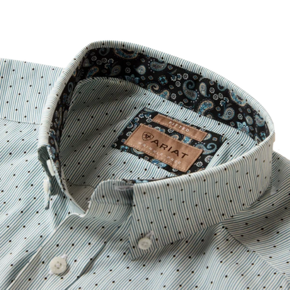 Ariat Men's Print Long Sleeve Blue Shirt