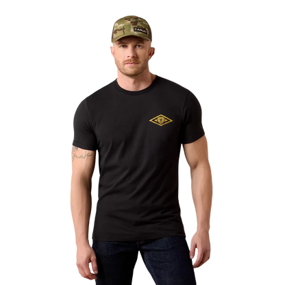 Ariat Men's Graphic Fort Knox Locks Black Tee