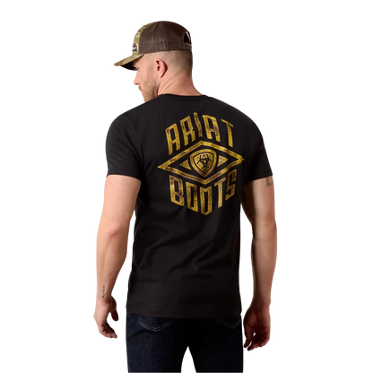 Ariat Men's Graphic Fort Knox Locks Black Tee