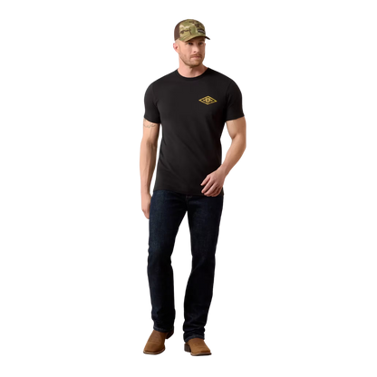 Ariat Men's Graphic Fort Knox Locks Black Tee