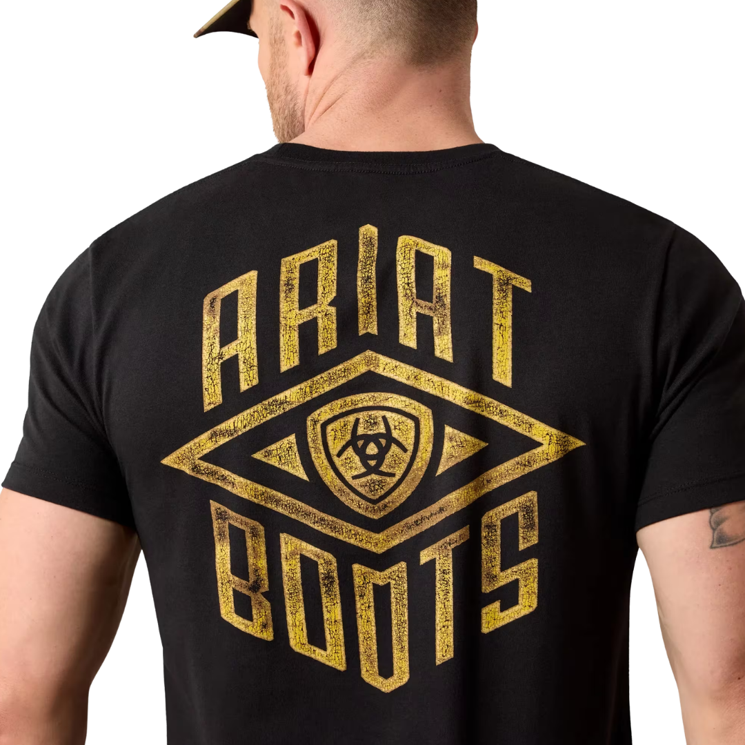 Ariat Men's Graphic Fort Knox Locks Black Tee