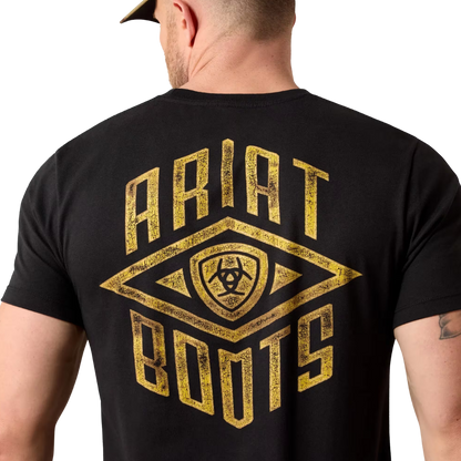 Ariat Men's Graphic Fort Knox Locks Black Tee