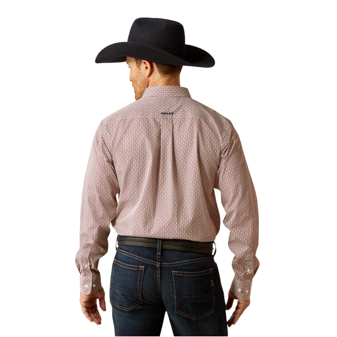 Ariat Men's Wrinkle Free Iven Red Shirt - XS