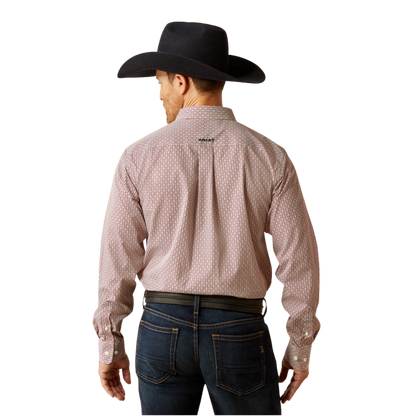 Ariat Men's Wrinkle Free Iven Red Shirt - XS