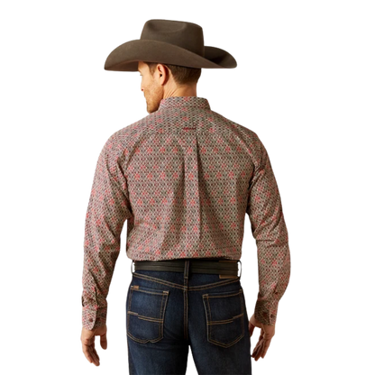 Ariat Men's Team Omega Fitted Red Shirt - Big