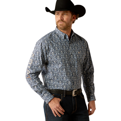 Ariat Men's Team Orlando Classic Fit Blue Shirt - Big