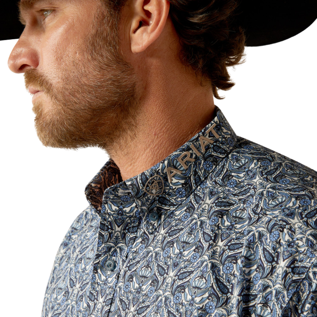Ariat Men's Team Orlando Classic Fit Blue Shirt - Big