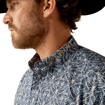 Ariat Men's Team Orlando Classic Fit Blue Shirt - Big