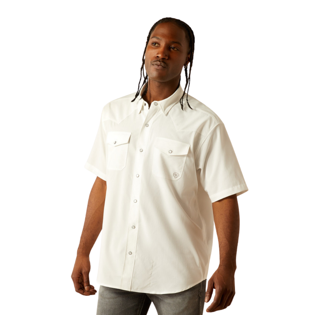 Ariat Men's Western VentTEK White Shirt - XS