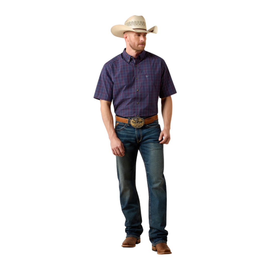 Ariat Men's Pro Series Bernard Classic Fit Blue Shirt