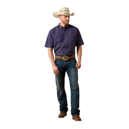 Ariat Men's Pro Series Bernard Classic Fit Blue Shirt