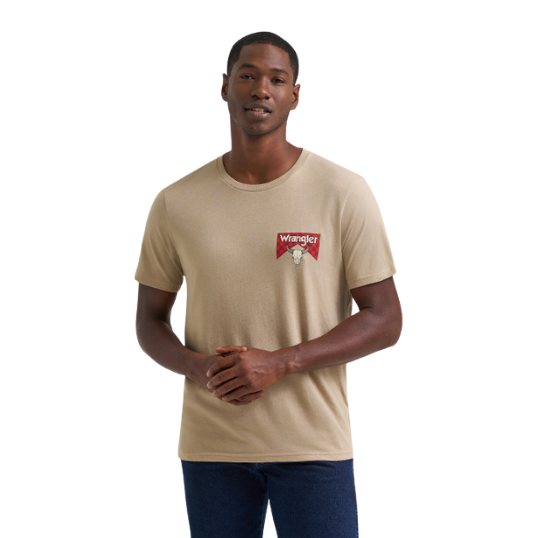 Wrangler Men's Graphic Tan T-Shirt