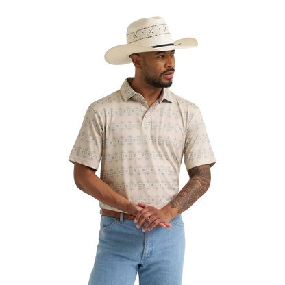 Wrangler Men's All Terrain Gear Cream Polo Shirt