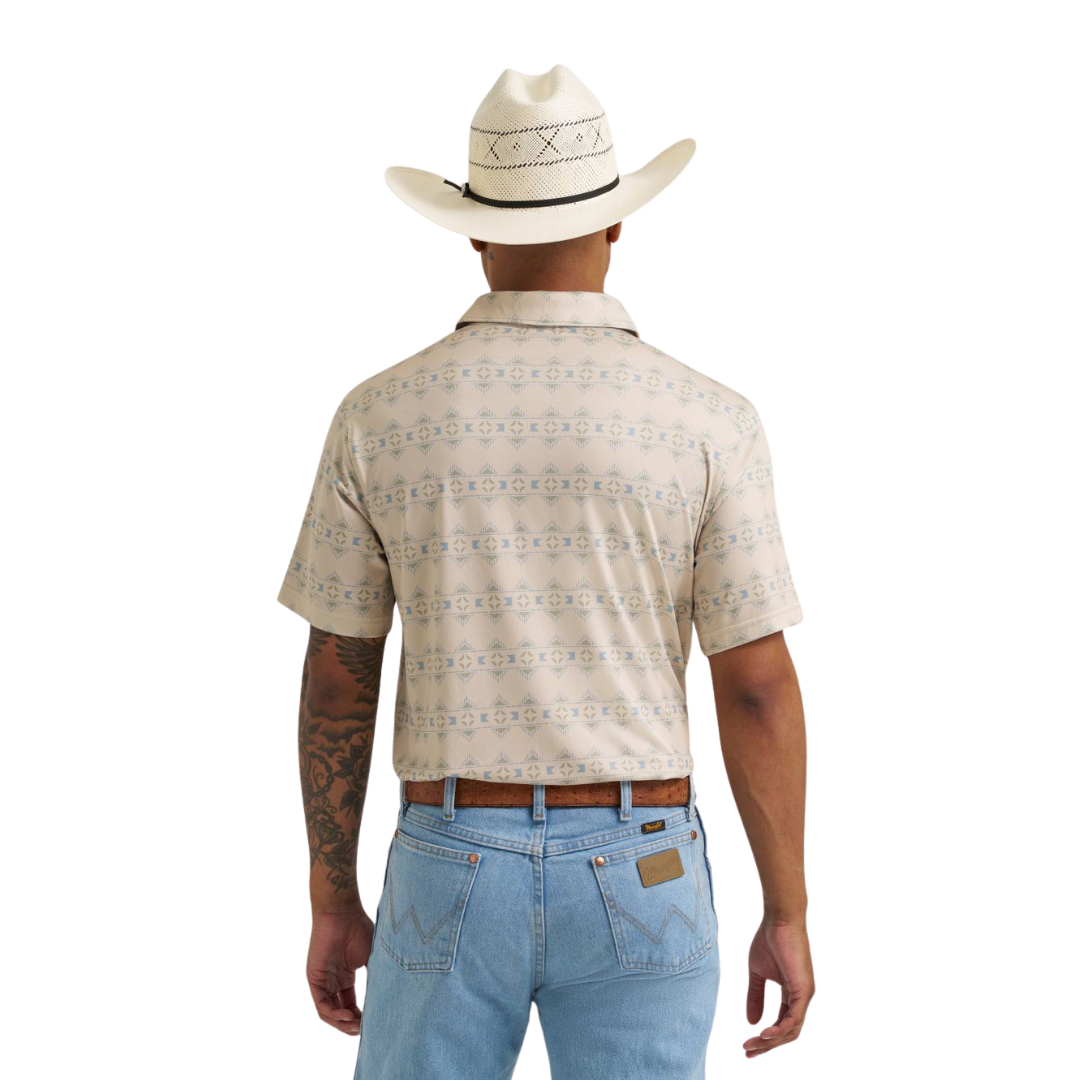 Wrangler Men's All Terrain Gear Cream Polo Shirt
