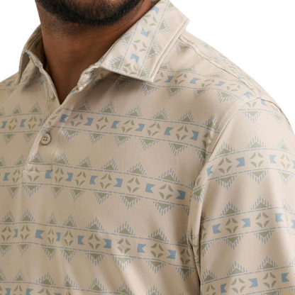 Wrangler Men's All Terrain Gear Cream Polo Shirt