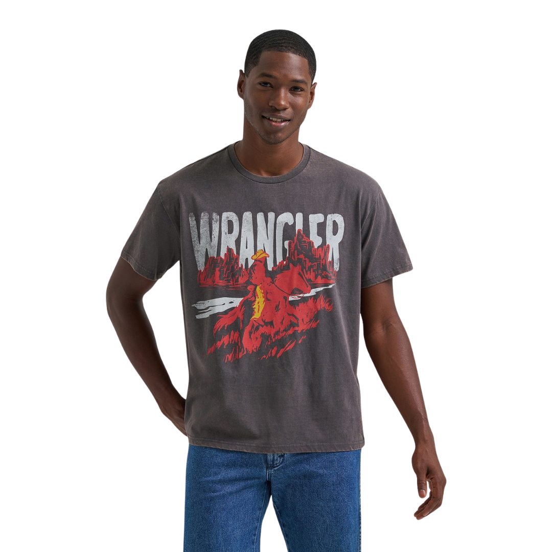 Wrangler Men's Graphic Charcoal T-Shirt