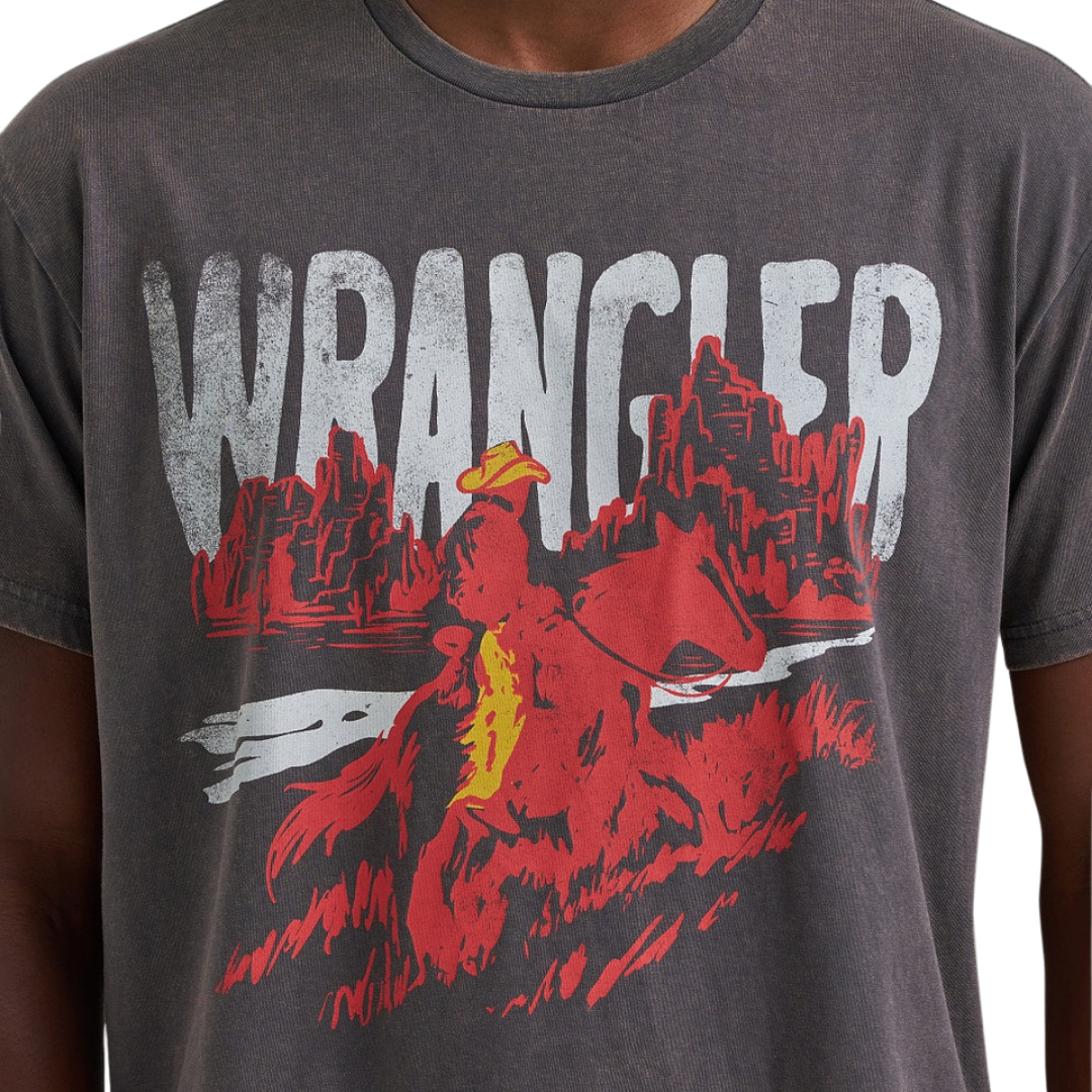 Wrangler Men's Graphic Charcoal T-Shirt