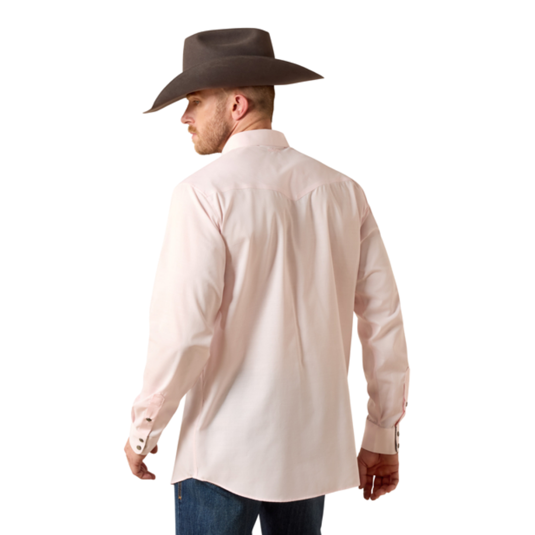 Ariat Men's Wrinkle Free Refined Barely Pink Shirt