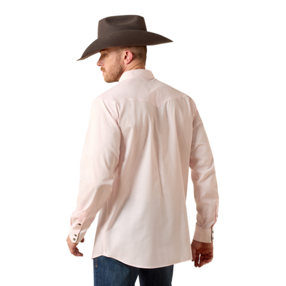 Ariat Men's Wrinkle Free Refined Barely Pink Shirt