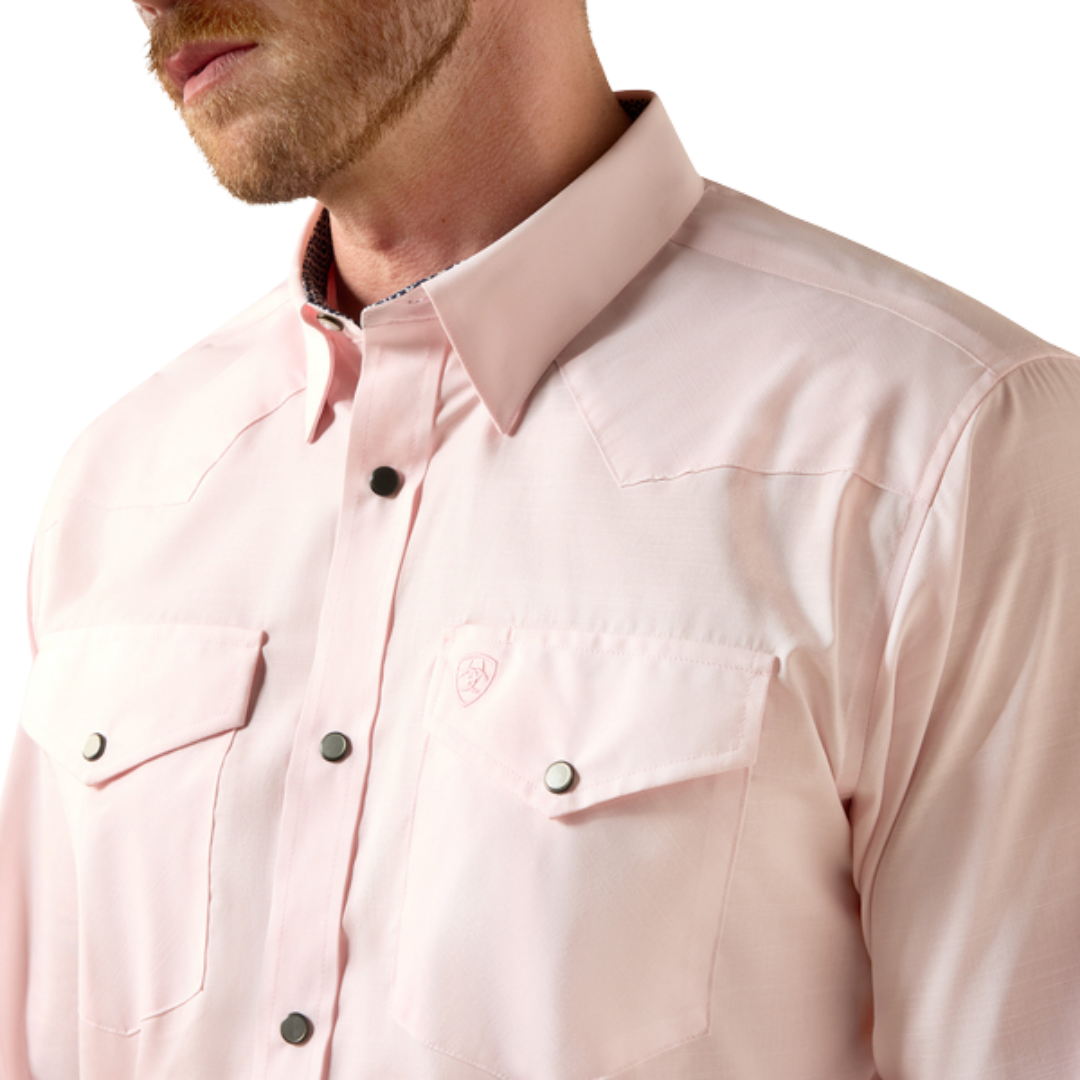 Ariat Men's Wrinkle Free Refined Barely Pink Shirt