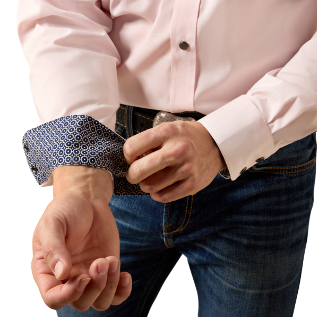 Ariat Men's Wrinkle Free Refined Barely Pink Shirt