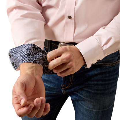 Ariat Men's Wrinkle Free Refined Barely Pink Shirt