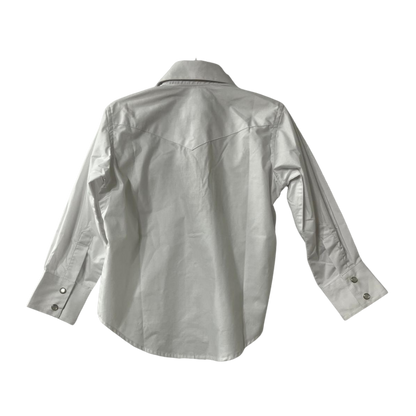 Cowboy Leyend Youth Boy's Snap White Shirt