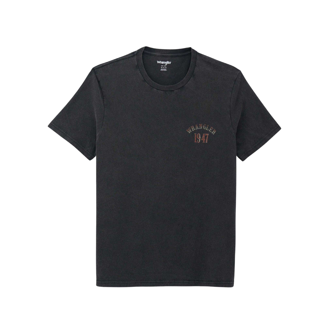 Wrangler Men's Graphic Short Sleeve Jet Black T-Shirt