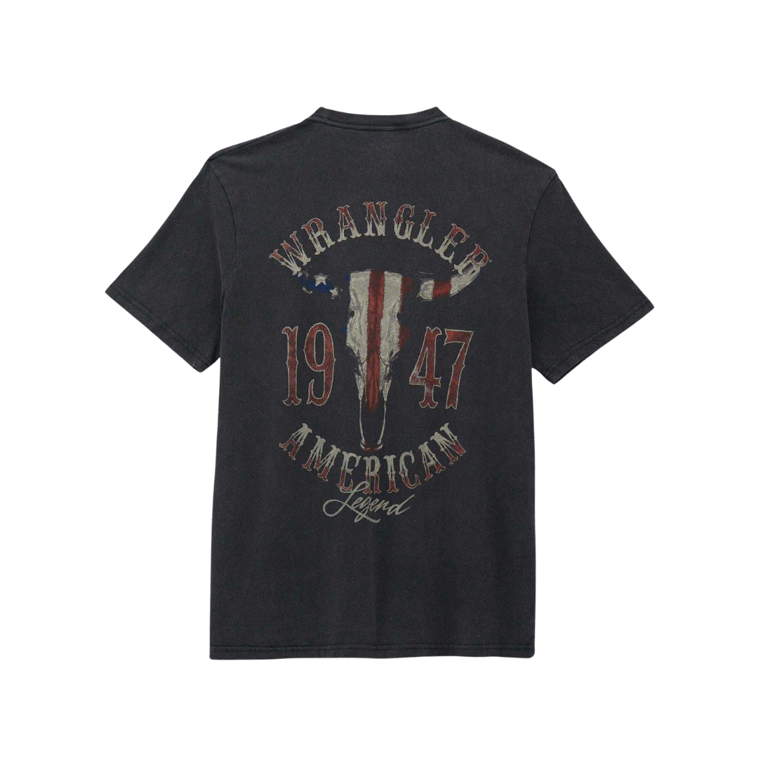 Wrangler Men's Graphic Short Sleeve Jet Black T-Shirt