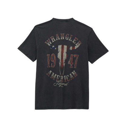 Wrangler Men's Graphic Short Sleeve Jet Black T-Shirt