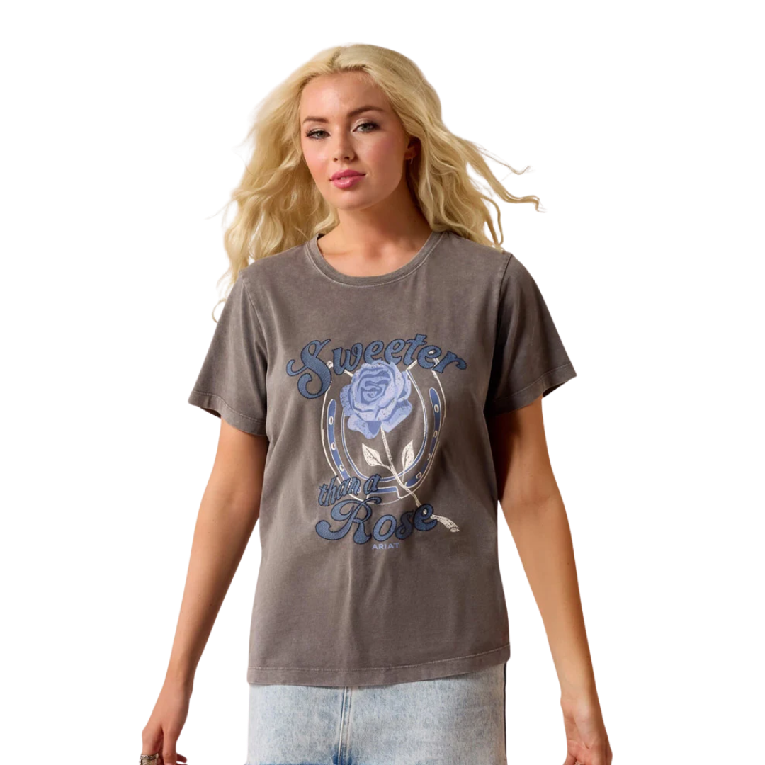 Ariat Women's Sweet Rose Grey T-Shirt