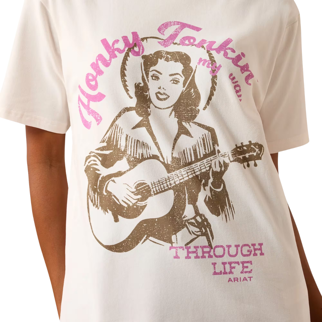 Ariat Women's Honky Tonkin Sea Salt T-Shirt
