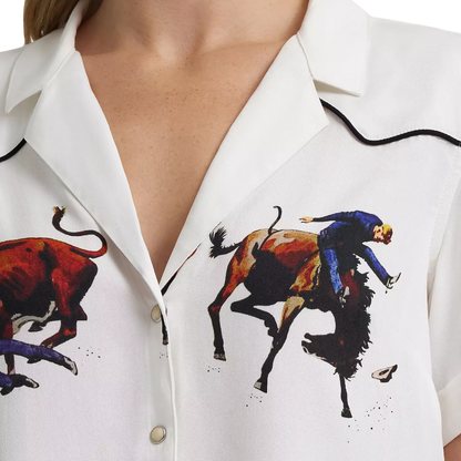 Wrangler Women's Lainey Wilson Rodeo Camp White Shirt