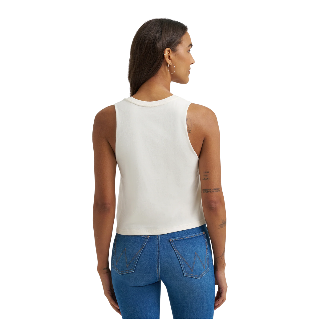 Wrangler Women's Egret Graphic Festival Crop Top