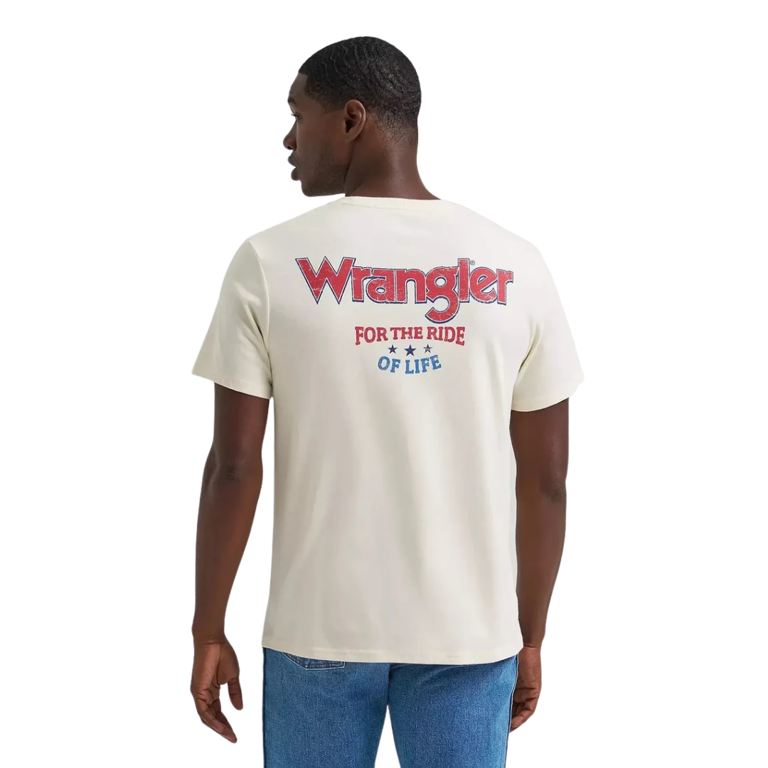 Wrangler Men's Graphic Antique White T-Shirt