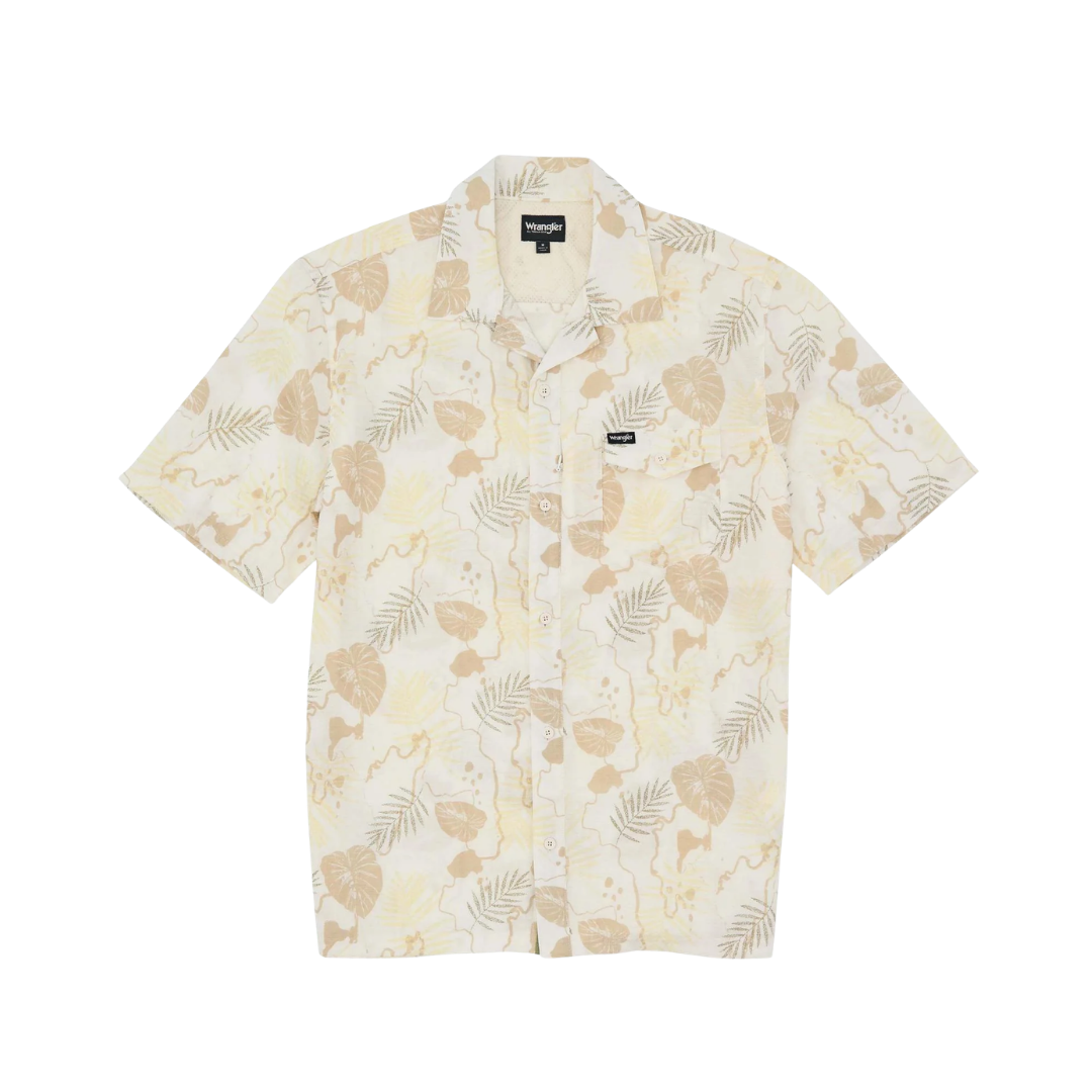 Wrangler Men's ATG Short Sleeve Snap Tan Shirt