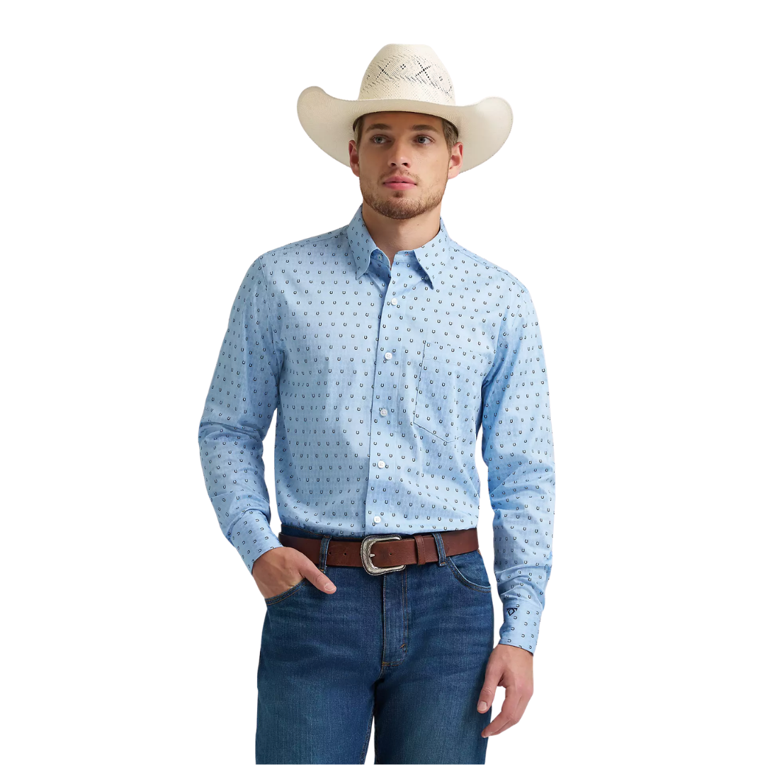 Wrangler Men's Cody Johnson Blue Shirt