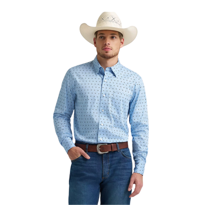 Wrangler Men's Cody Johnson Blue Shirt