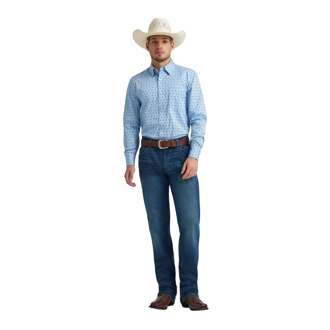 Wrangler Men's Cody Johnson Blue Shirt