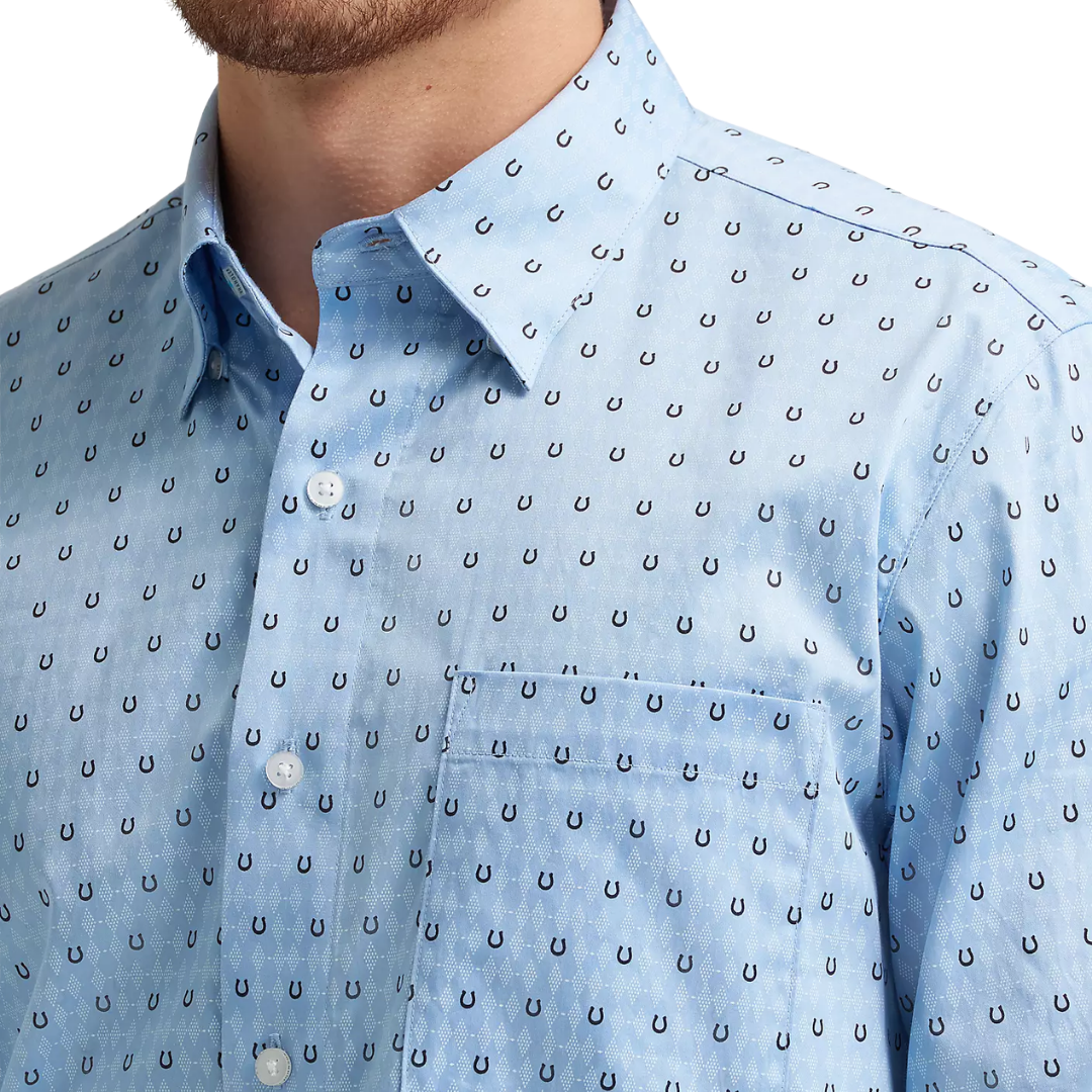Wrangler Men's Cody Johnson Blue Shirt