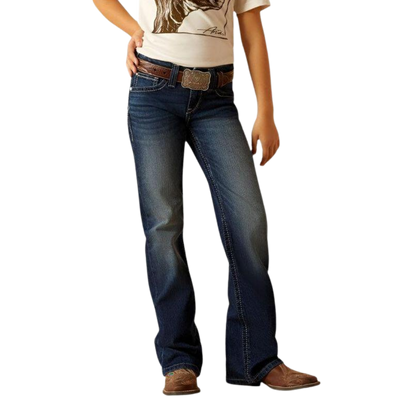 Ariat Youth Girl's Ariana Boot Cut Pacific Blue Jeans