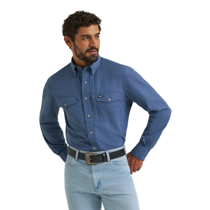 Wrangler Men's All Terrain Gear Vintage Indigo Shirt